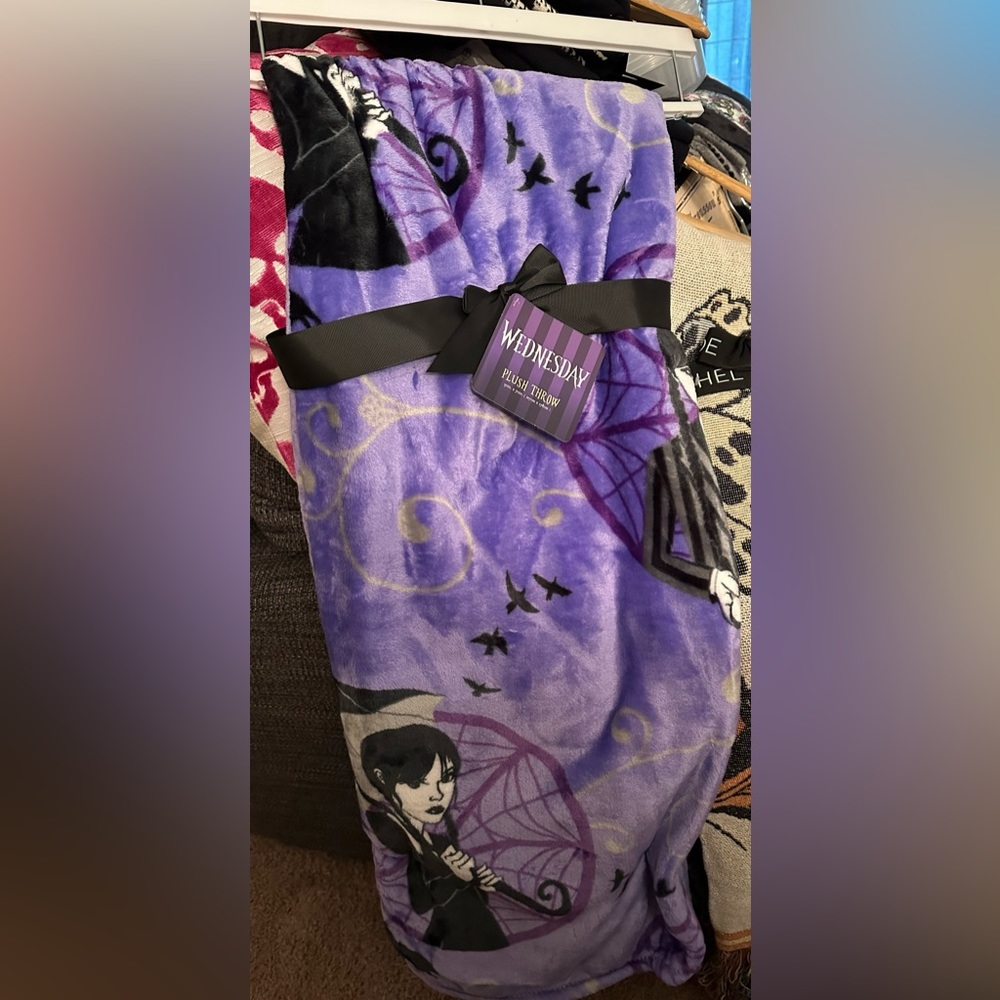 Wednesday Addams throw blanket